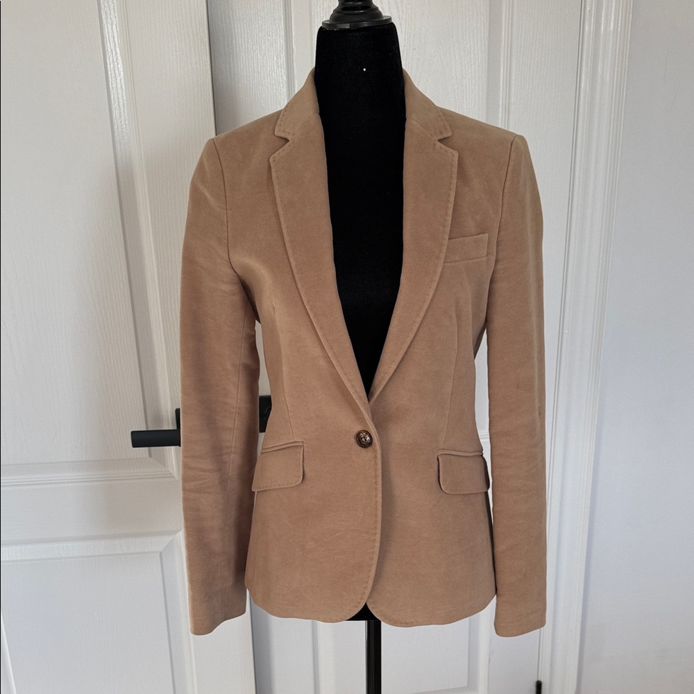 Massimo Dutti Classic Camel Blazer